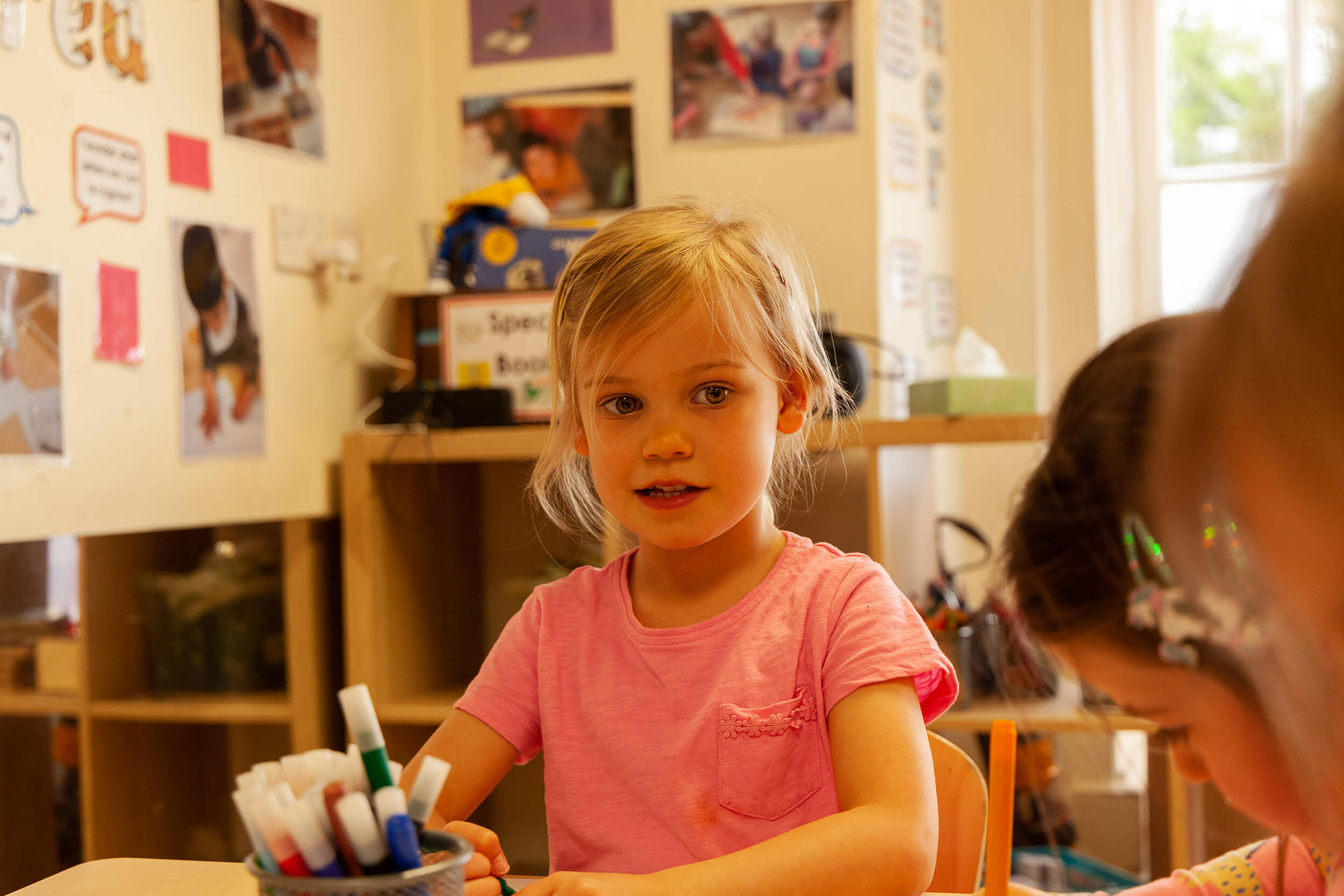 girl doing some drawing