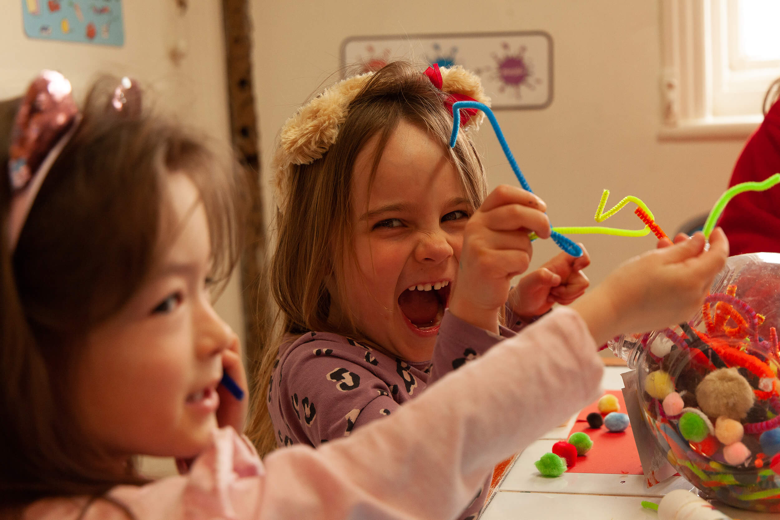 Girl pulling a face at camera