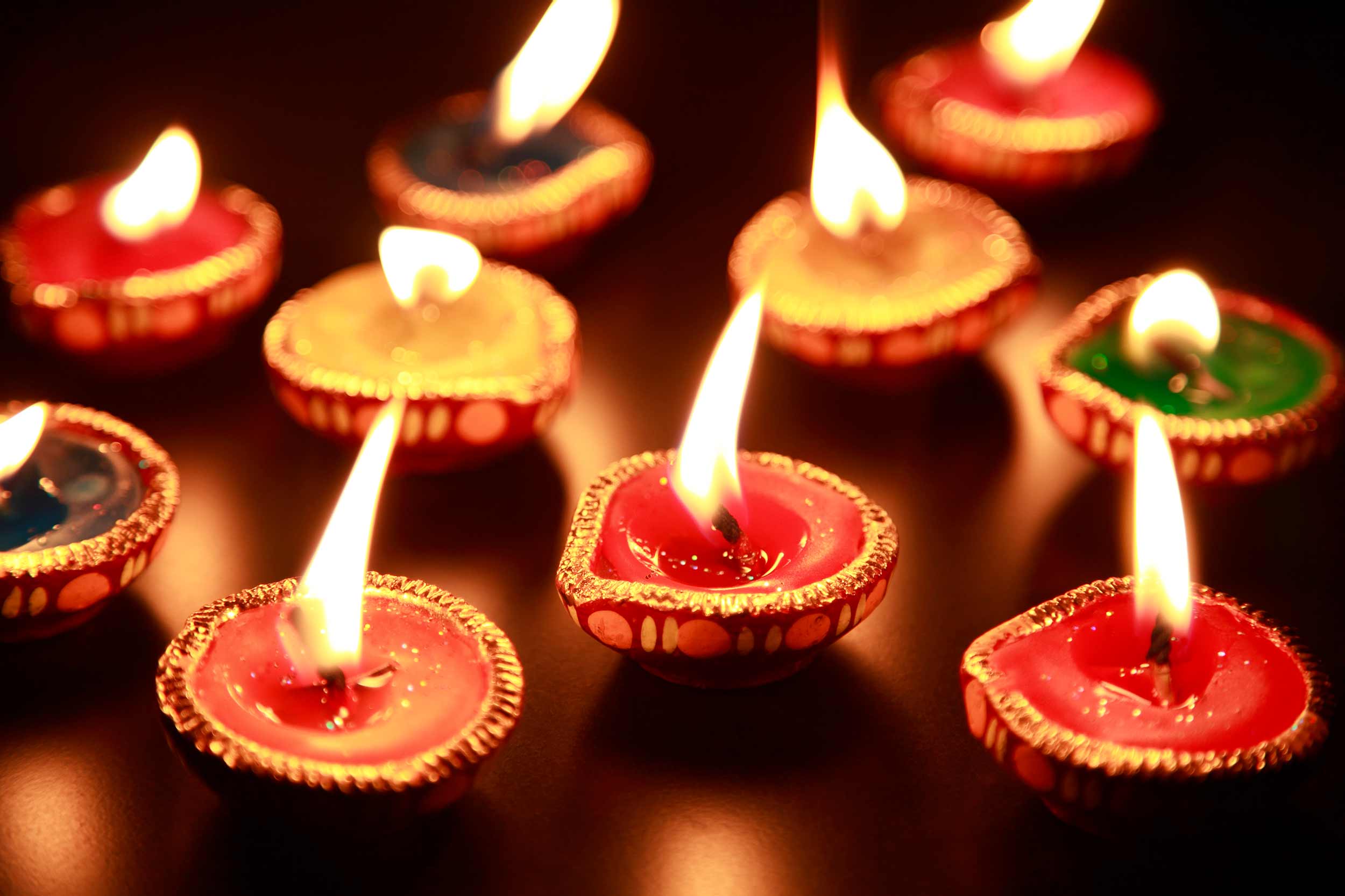 Diwali festival candles