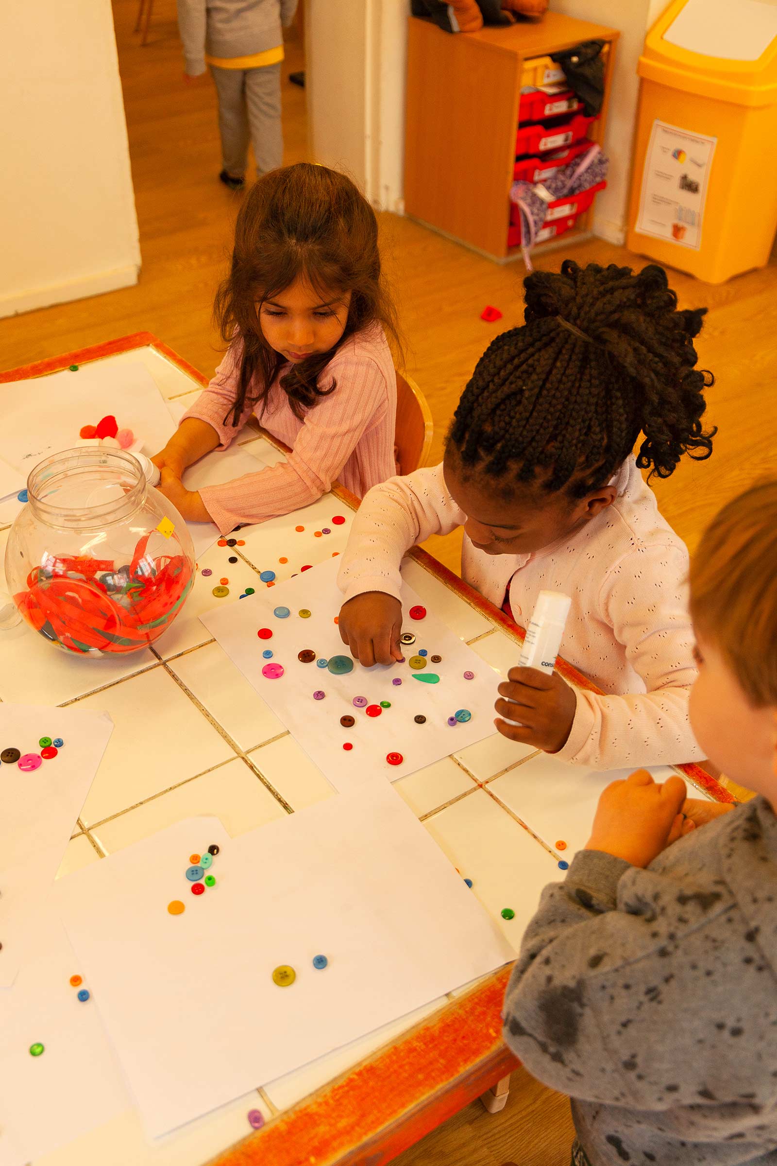 Children doing crafts