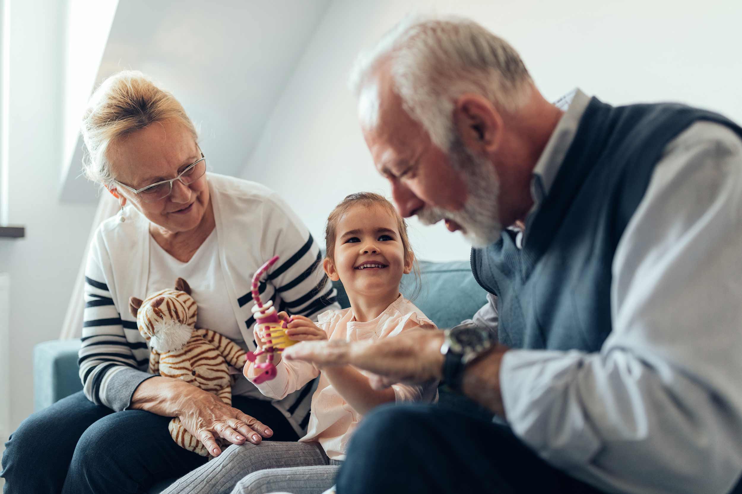 Grandparents and kid