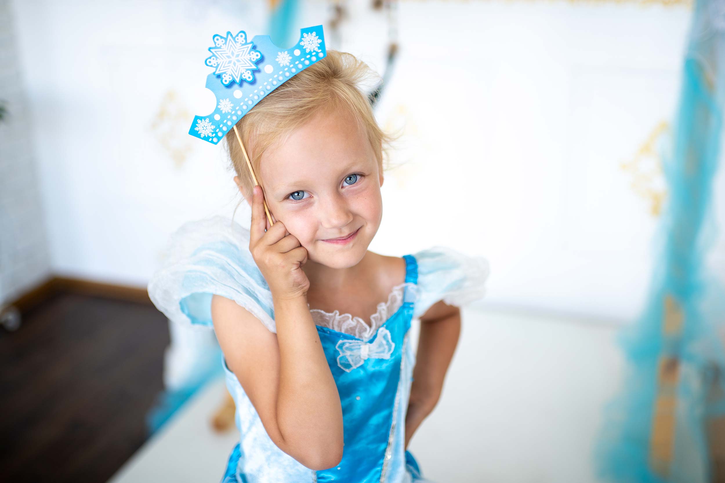 Girl dressed as a princess